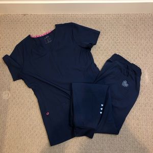 HeartSoul Navy Scrub Set - Medium